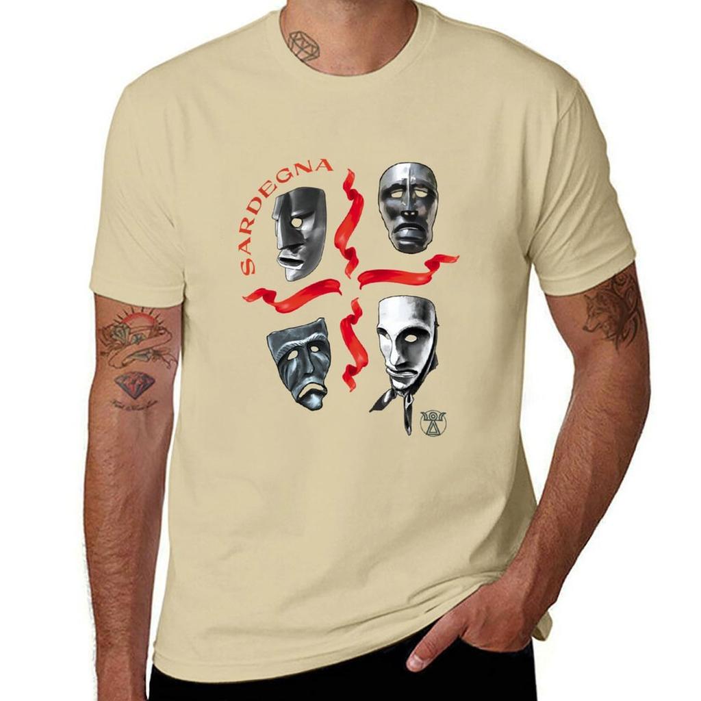 Sardegna Bandiera della Sardegna Sardegna Bandiera 4MM T-shirt ragazzi bianchi oversize Camicetta stampa animale per ragazzi magliette da allenamento uomo