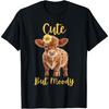 Cute Cow-Moody Cow Lovers Farm Cowgirl Baby Sunflower T-Shirt