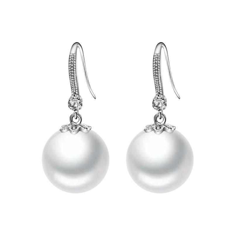 S999 Sterling Silver High-End Pearl Earrings for Women - 2024 Trend
