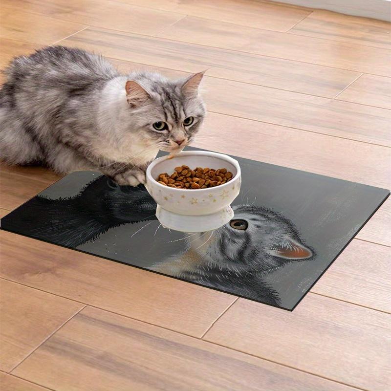 1Pcs Cat Mat Dirt-Resistant And Easy To Clean Designed for Pet Cats And Dogs, Feeding Bowl Mat for Pets