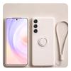 Silikonowy Pierścień Paska Etui na Telefon dla Samsung Galaxy S21 FE S25 S24 Ultra S23 S22 Plus A53 A14 A54 A34 A13 A32 A24 Pokrowiec Magnetyczny