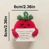 Cute Handmade Plush Doll Knitted Tomato Décor with Positive Message Valentine's Day New Year Birthday Gift for Kid and Couples