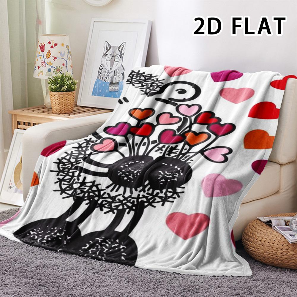 1Pc Sheepworld Print Flannel Blanket, High Quality Comfortable for All Seasons, Home Decor, Warmth and Comfort, Perfect for Christmas Gifts