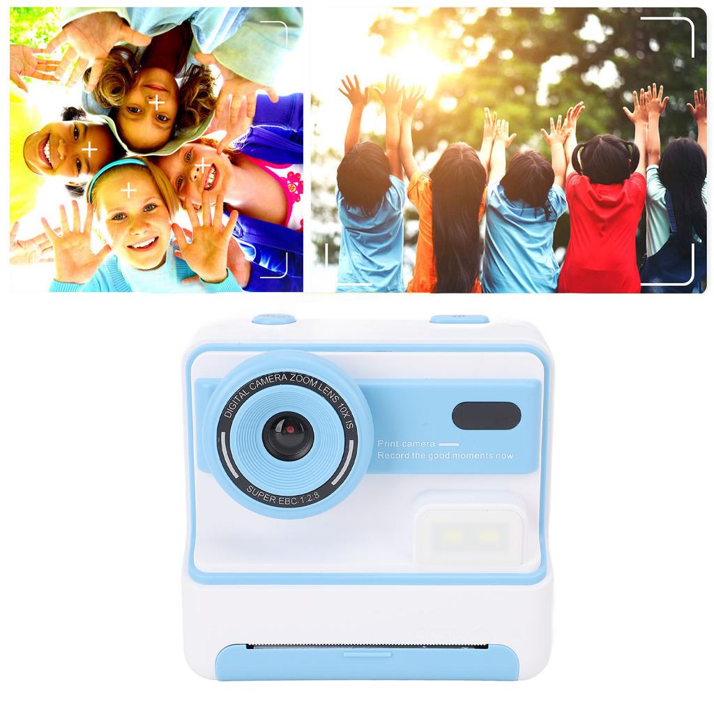 48MP   Fotocamera di Stampa con 3 Rotoli di Carta Termica Fotocamera Doppia Anteriore Posteriore Schermo HD Stampa Termica Foto in Bianco e Nero per Bambine Bambini