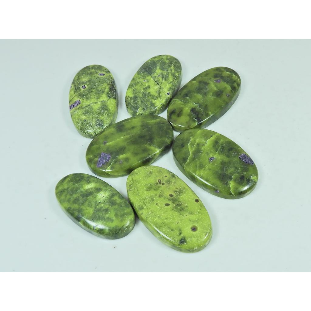 07Pcs Natural Atlantisite Oval Shape Cabochon Loose Gemstone 220 Cts. Lot C-2967