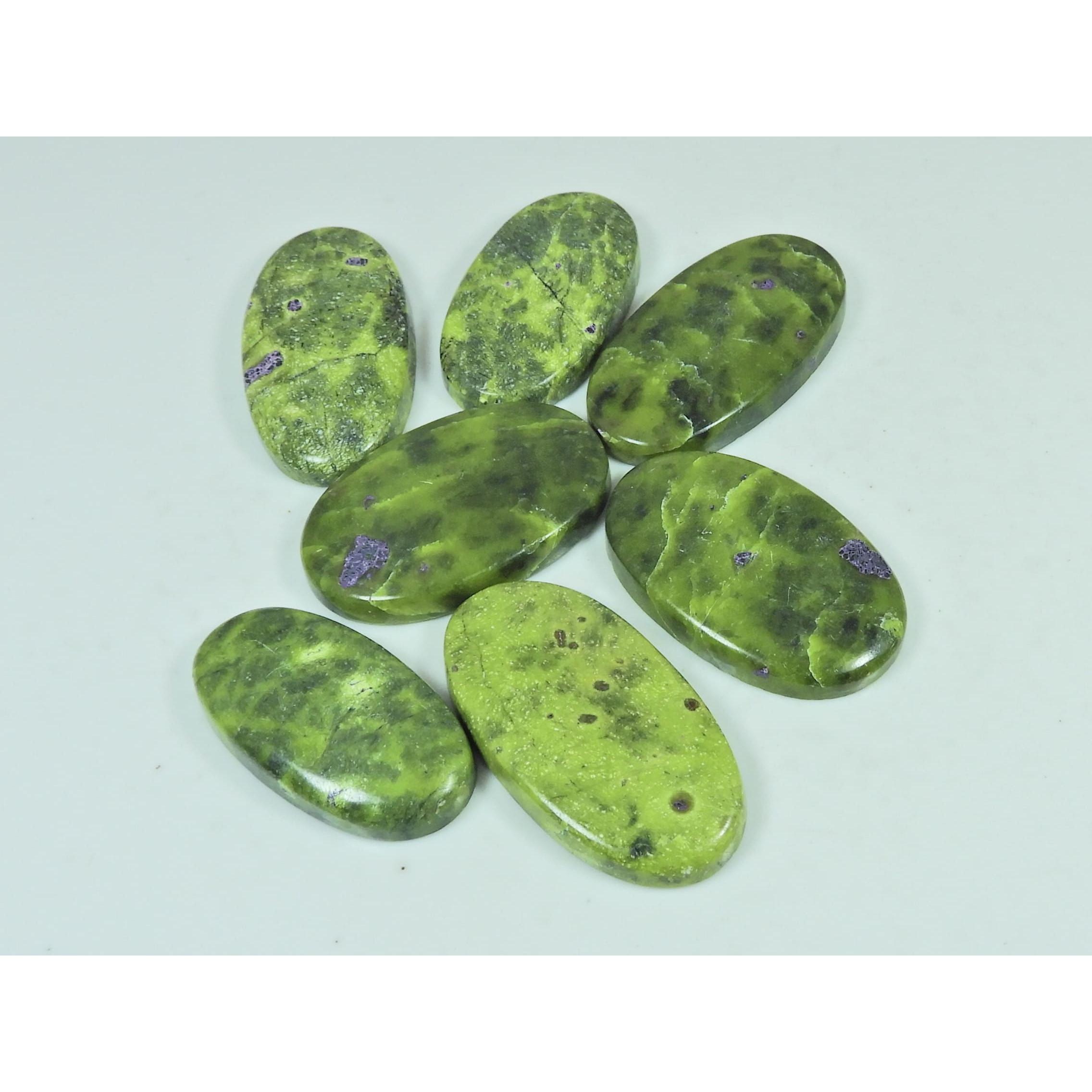 07Pcs Natural Atlantisite Oval Shape Cabochon Loose Gemstone 220 Cts. Lot C-2967
