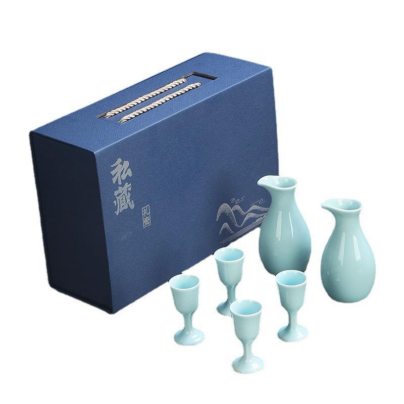 Ceramic White Maotai Highball Cup Company Business Gift Set Wine Divider with Factory Logo