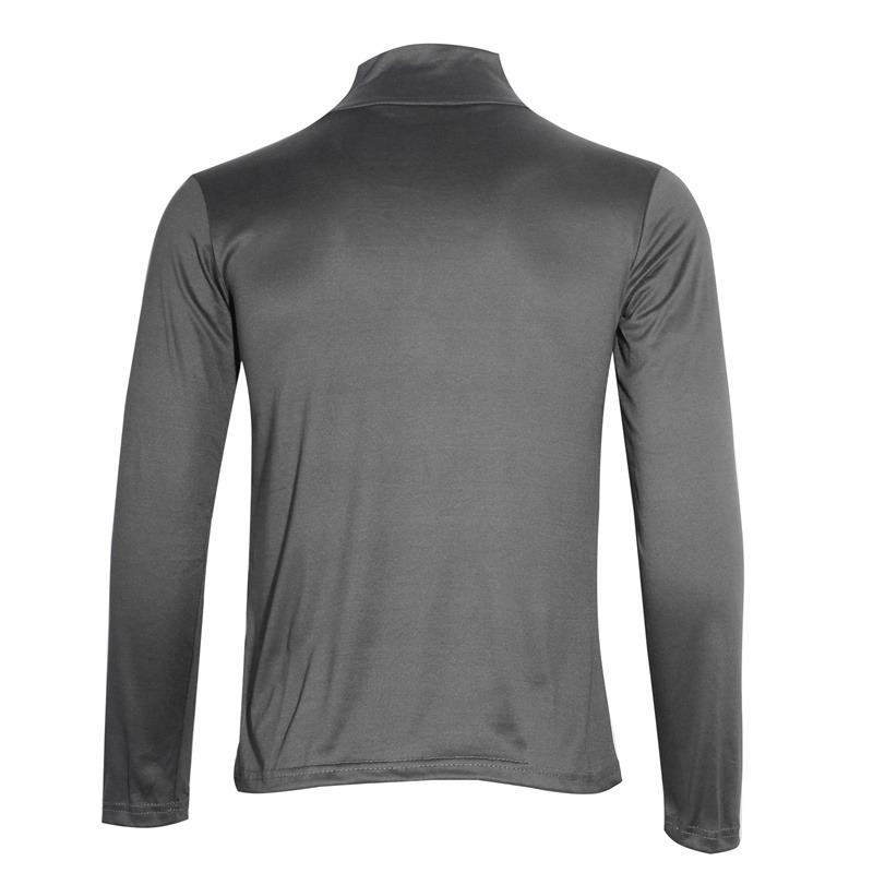 Men's High Neck Solid T-shirt Long Sleeve Autumn Winter Slim Fit Fashion High Elastic Casual Breathable Apparel Pullover