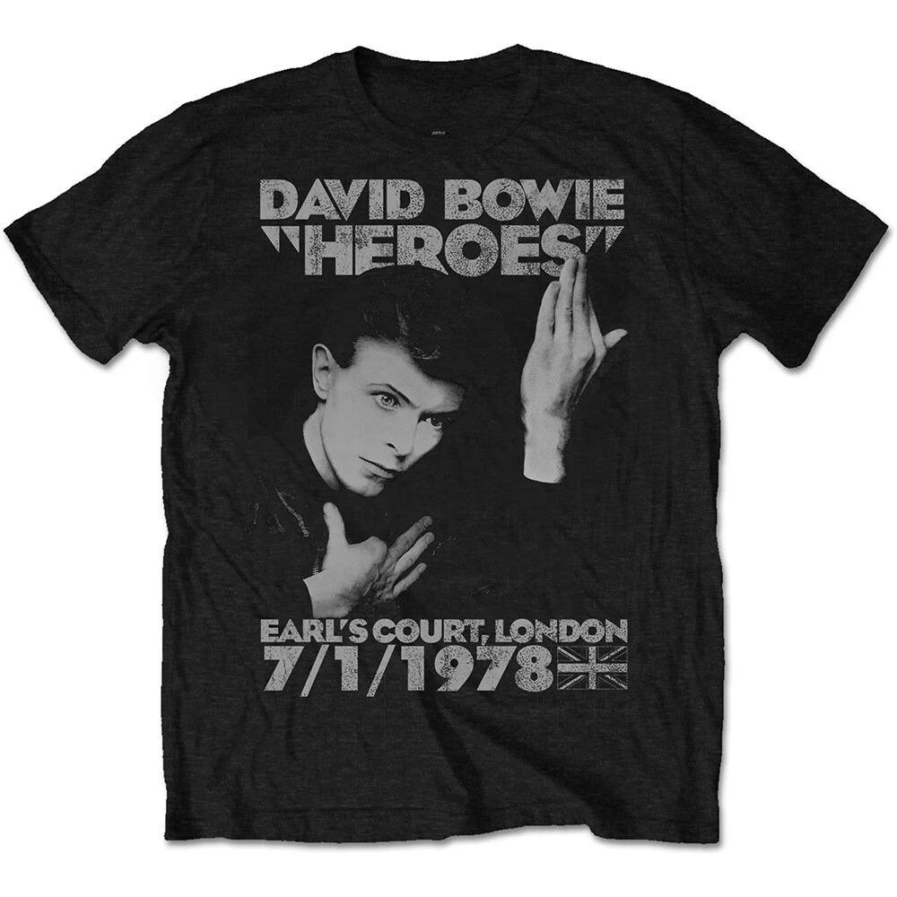 

David Bowie Heros Mansion Official Merchandise Tshirt Pure Cotton Casual SpringSummer Streetwear Shirt oversized t shirt M