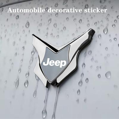 Car Metal Shield Emblem Car Side Fender Body Trunk Badge Sticker For Renegade Wrangler Cherokee Compass Patriot Accessories