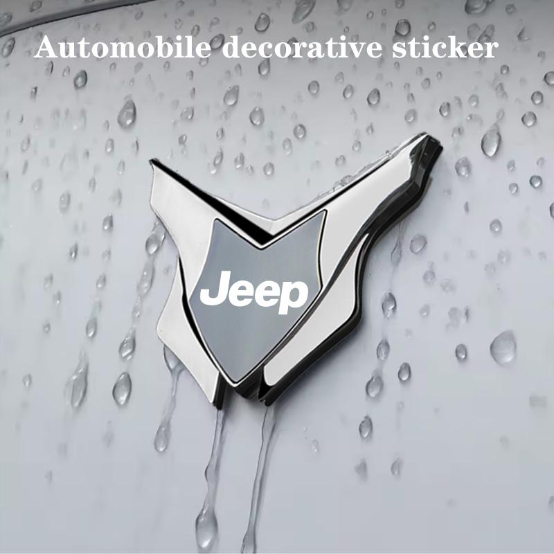 Car Metal Shield Emblem Car Side Fender Body Trunk Badge Sticker For Jeep Renegade Wrangler Cherokee Compass Patriot Accessories