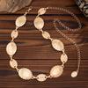 Ingemark Vintage Elliptical Carved Coin Waist Belly Chain for Women New Trend Sexy Adjustable Metal Belt Summer Body Jewelry