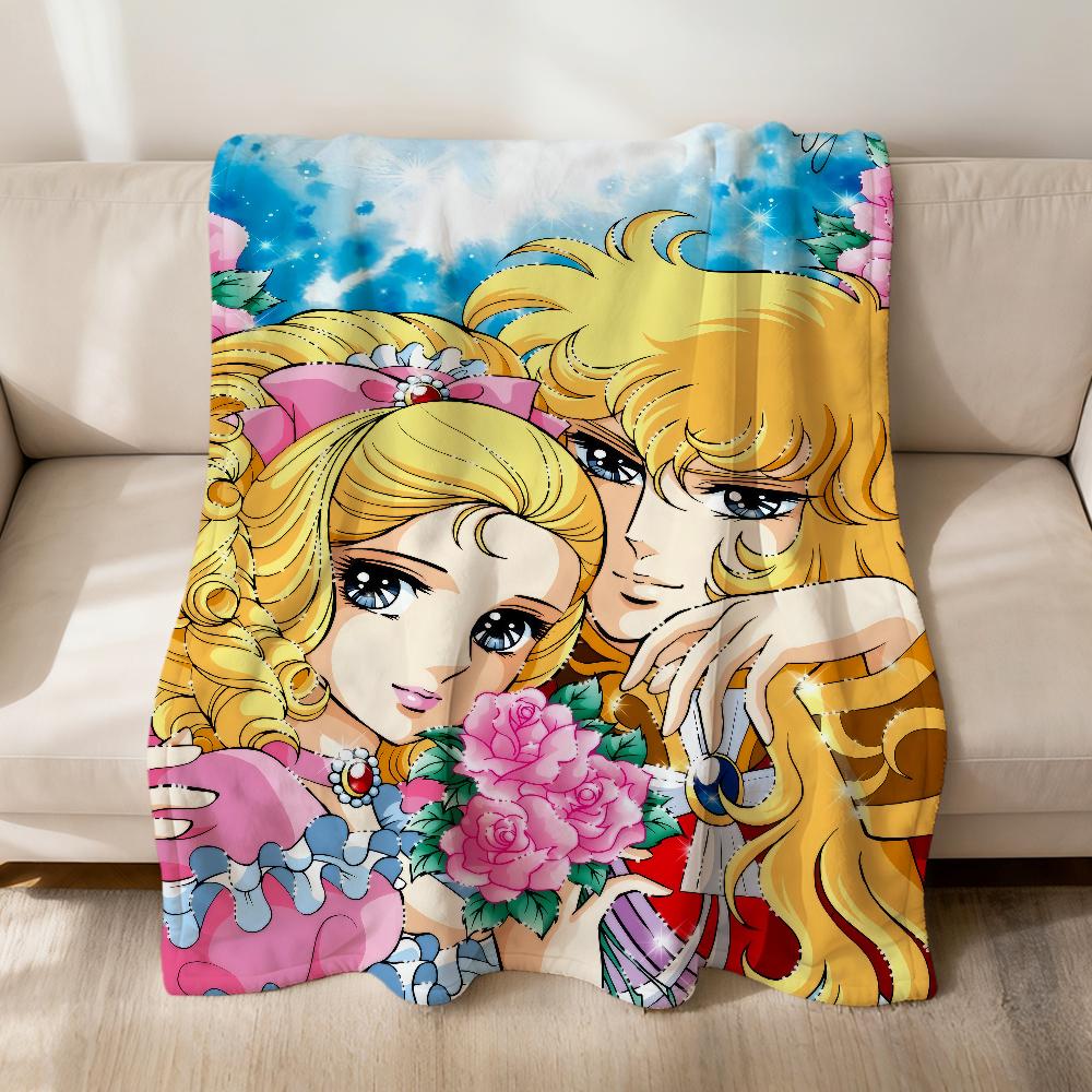 anime Rose of Versailles Lady Oscar Flannel soft warm plush blanket sofa living room pet hogar bedroom gift home Car portable