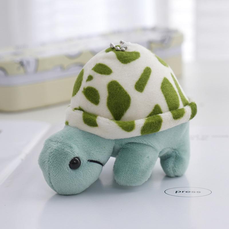 Cute Turtle Mini Keychain Plush Stuffed Toys Tortoise Cartoon Dolls Soft Animal Small Pendant Bag Ornaments Decor Kid Girl Gifts