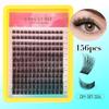 Single Cluster C Curved Multi-Hair False Eyelash Set 10-20Mmdiy Segmented Grafting Thick Eyelashes
