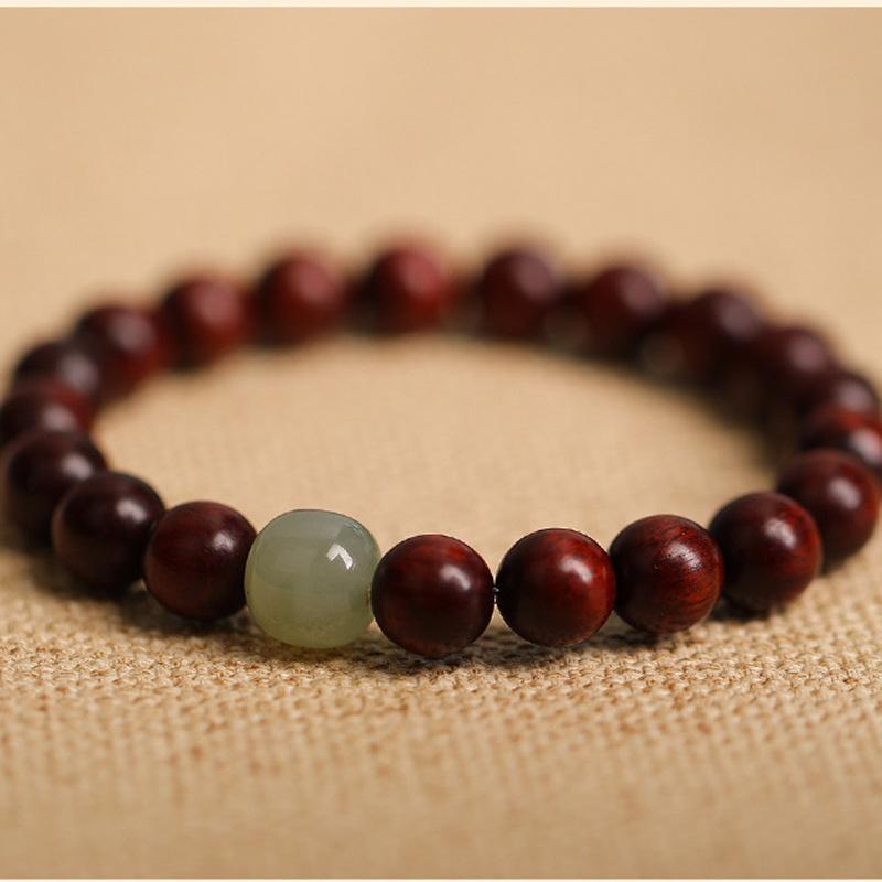 Natural stone crystal geometric beaded bracelet retro high-end bracelet women's niche light luxury versatile jewelry