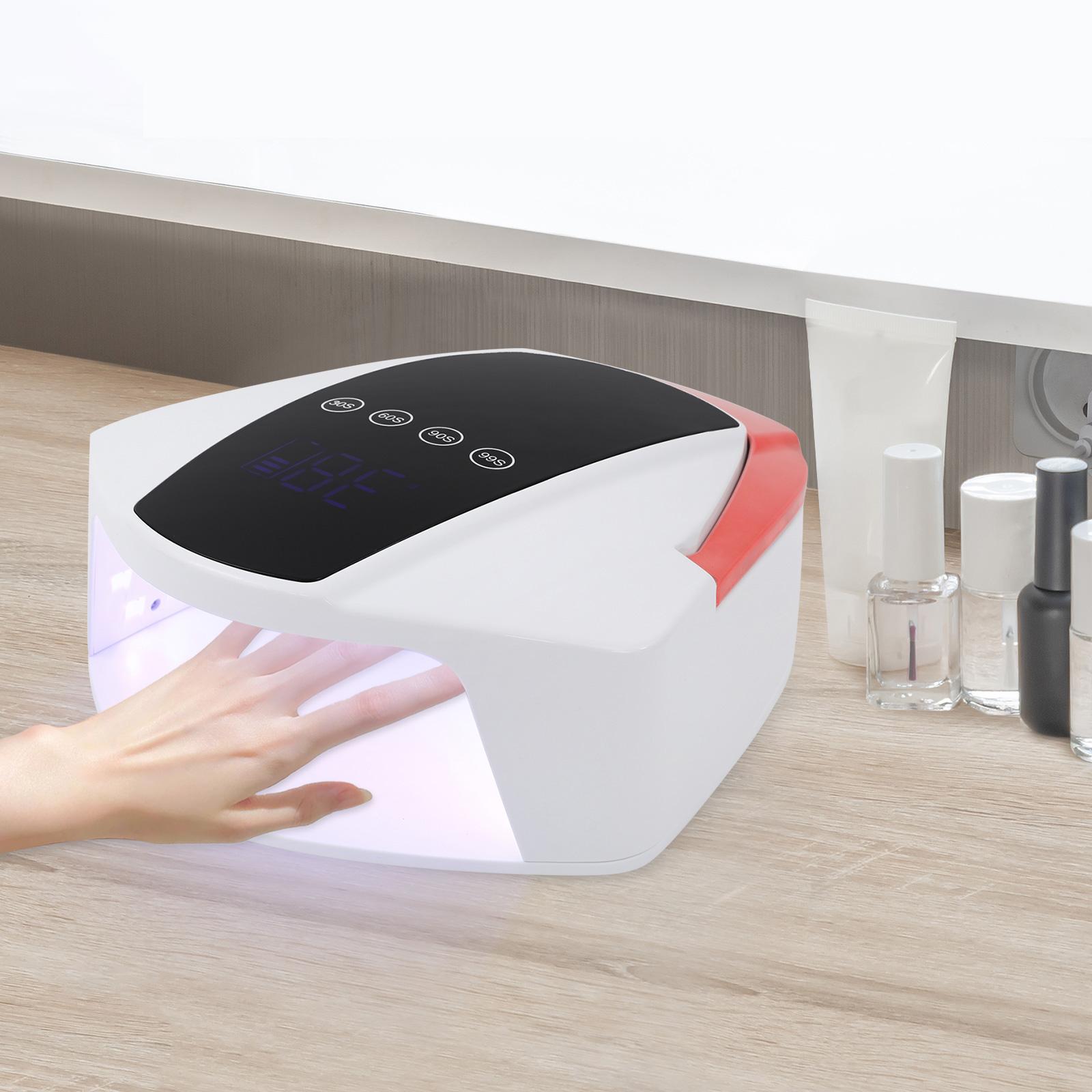 

96W ABS Rechargeable Nail Lamp,White Red Black Automatic Sensor UV LED Nail Dryer ,Tabletop24*27*9cm for Home,Nail Stores