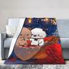 Bubu  Dudu Admire the Moon Super Warm Blanket Quality Bedding Throws for Living Room Spring Students Comfortable Bedspread