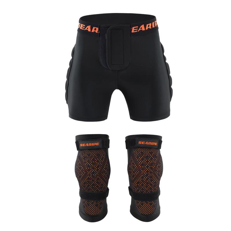 

Ski Protective Gear Hip Pad Drawsheet Double-Board Anti-Fall Pants Knee Pad Inner Wear Protective Gear Suit L чорний