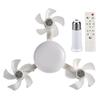 2 In 1 Hanging Fan 3 Gears Drone Fan with LED Light Remote Control Silent Ceiling Drone Fan for Dining Room Bedroom Living Room
