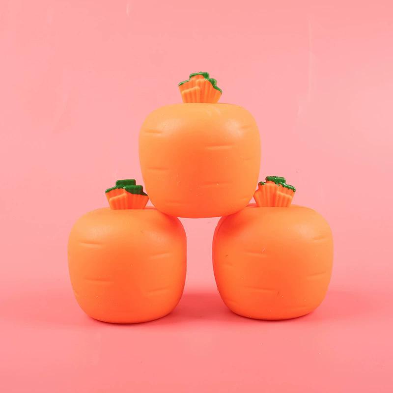 Squishy Carrot Rabbit Squeeze Telescopic Toys Kids Children'S Radish Rabbit Cup Pinch Music Toy Creative Stress Relief Gift