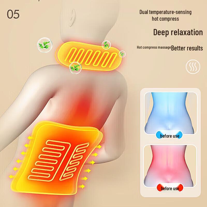 AUX Full Body Multi-function Massage Mat with Detachable Herbal Pillow