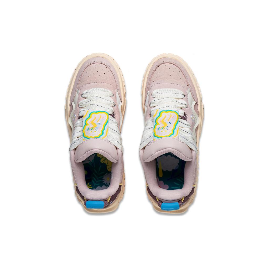 New LiNing 001 UNBLOCK Unblock Wear Resistant Slip Resistant Rebound Low Top Sports Casual Shoes Women's Purple AGCT096-3