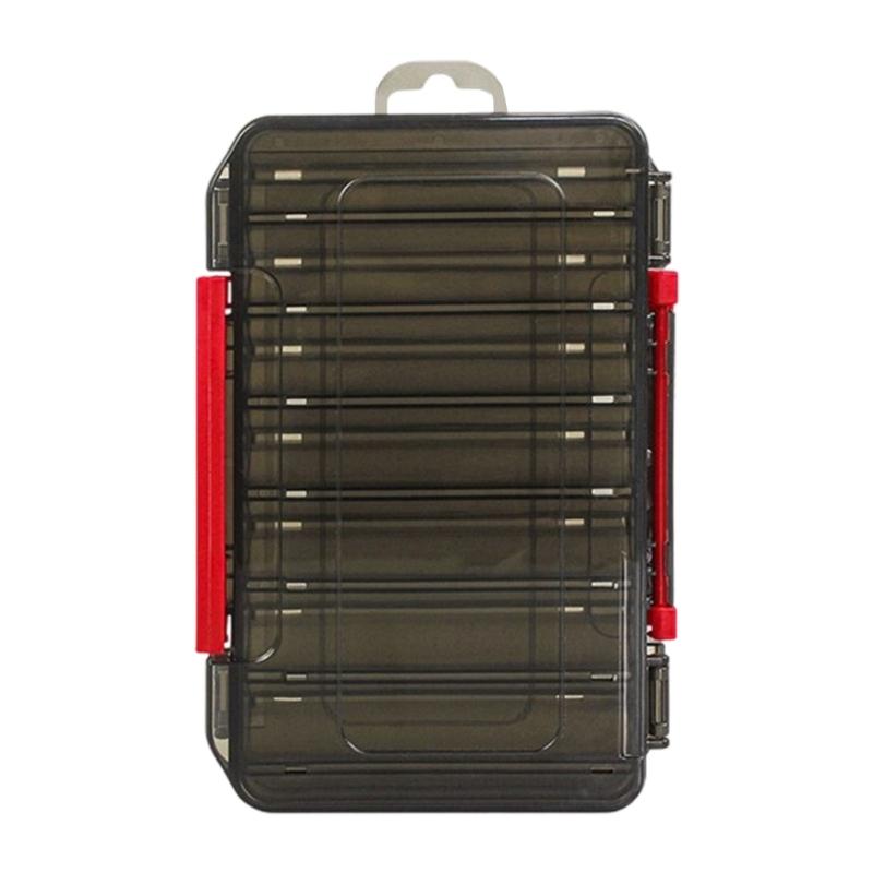 Boîte de rangement pour matériel de pêche Boîtier visible Boîte à pêche Universelle Multi-compartiments Contenant pour leurres de pêche Appâts pour calamars