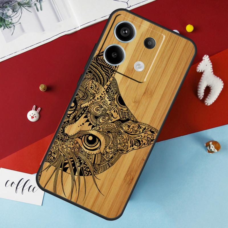 Natural Bamboo Wood Pattern Print Case For Xiaomi Redmi Note 14 Pro 13 12 11 10 15 Pro Plus Redmi 14C 15C 10C 12C 13C 15 Cover