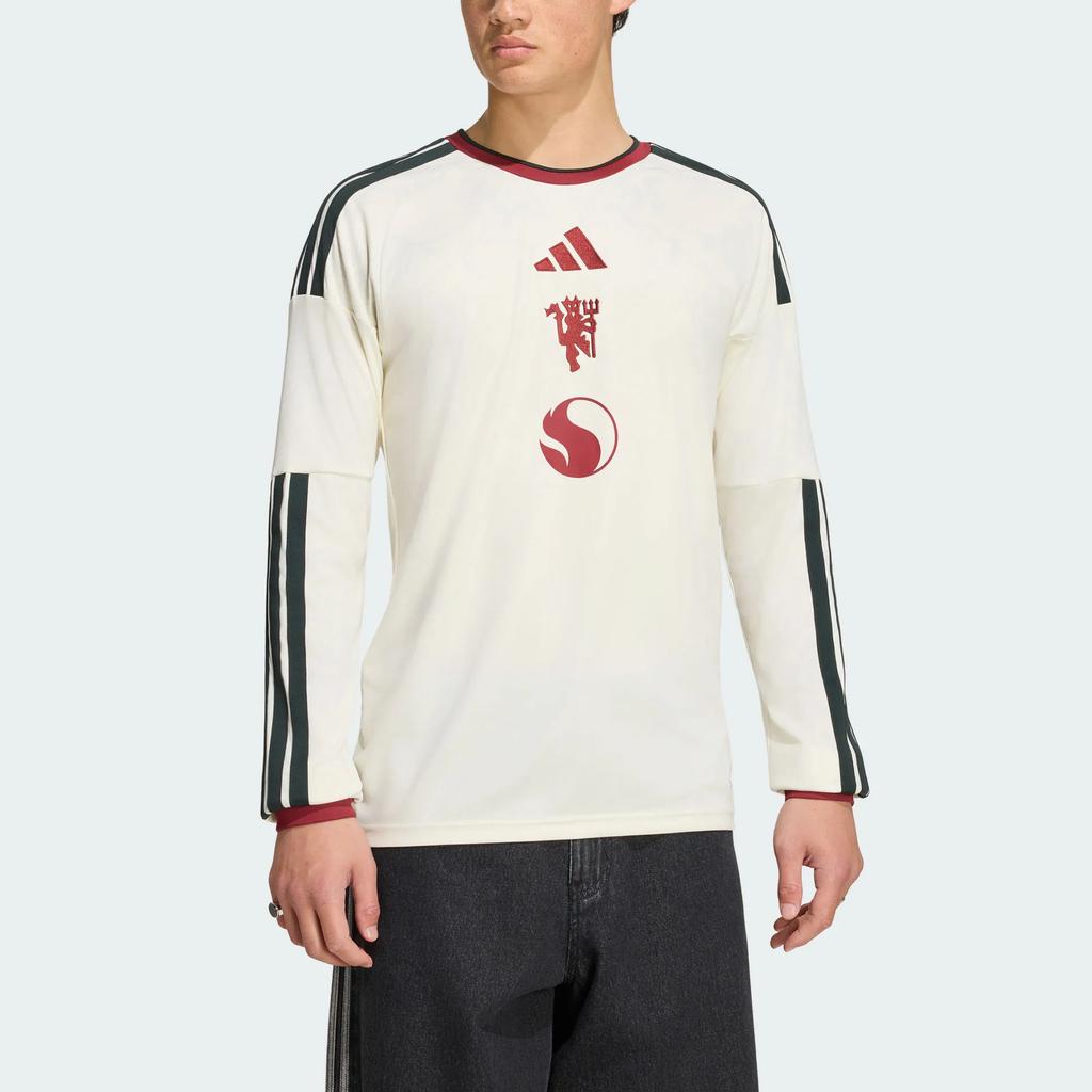 Men's Adidas Manchester United Soccer Jerseys Men's Ivory White Crew Neck