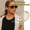 Zircon Tennis Racket Brooch Zinc Zinc Alloy Gold Brooch Temperament Enamel Metal Clothes Pin  Women