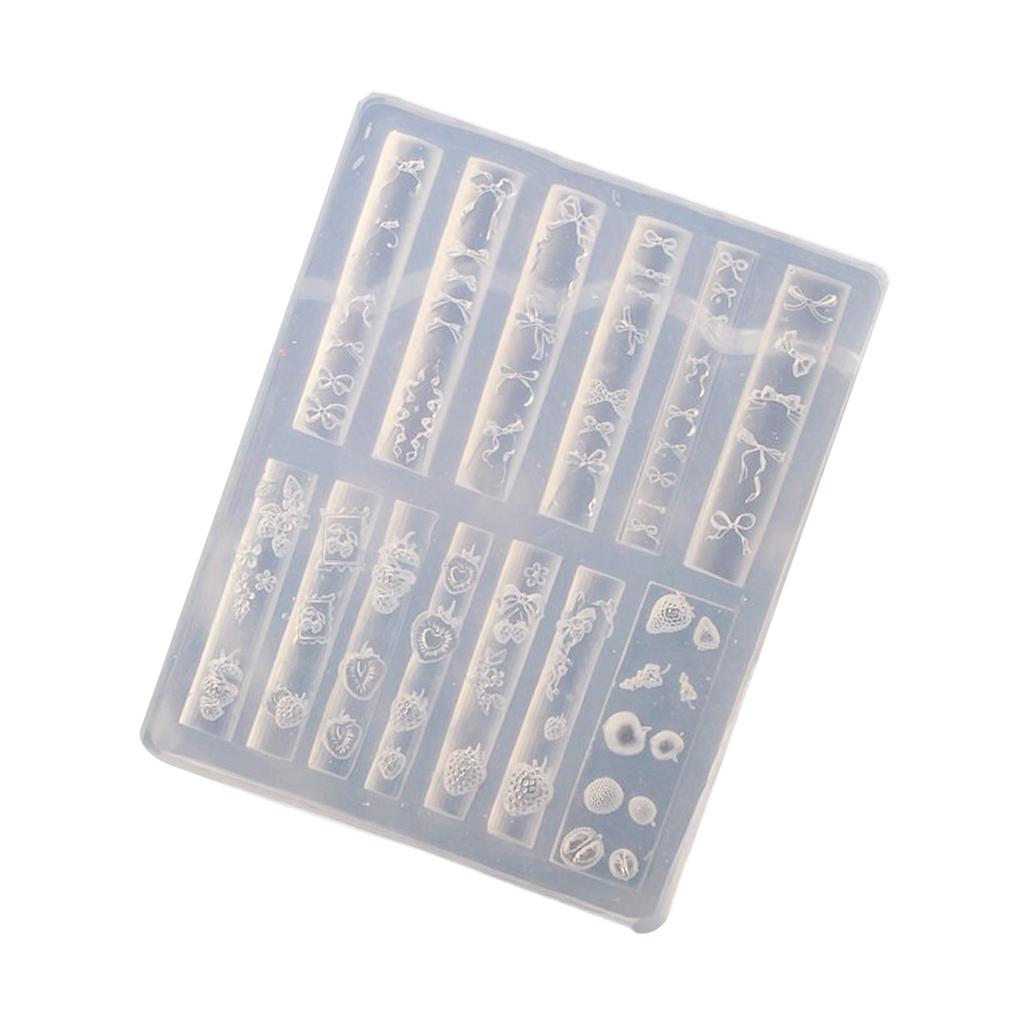 Silikonform für geprägte Nailart-Sticker, filigrane florale Spitzen-Schleifen-Designs, Basteln, einfache Anwendung