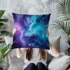 Cosmic Galaxy Pillow Cover Vibrant Nebula & Star Print Lightweight Cushion Case Perfect For Couch Bed Chair & Dorm Decor