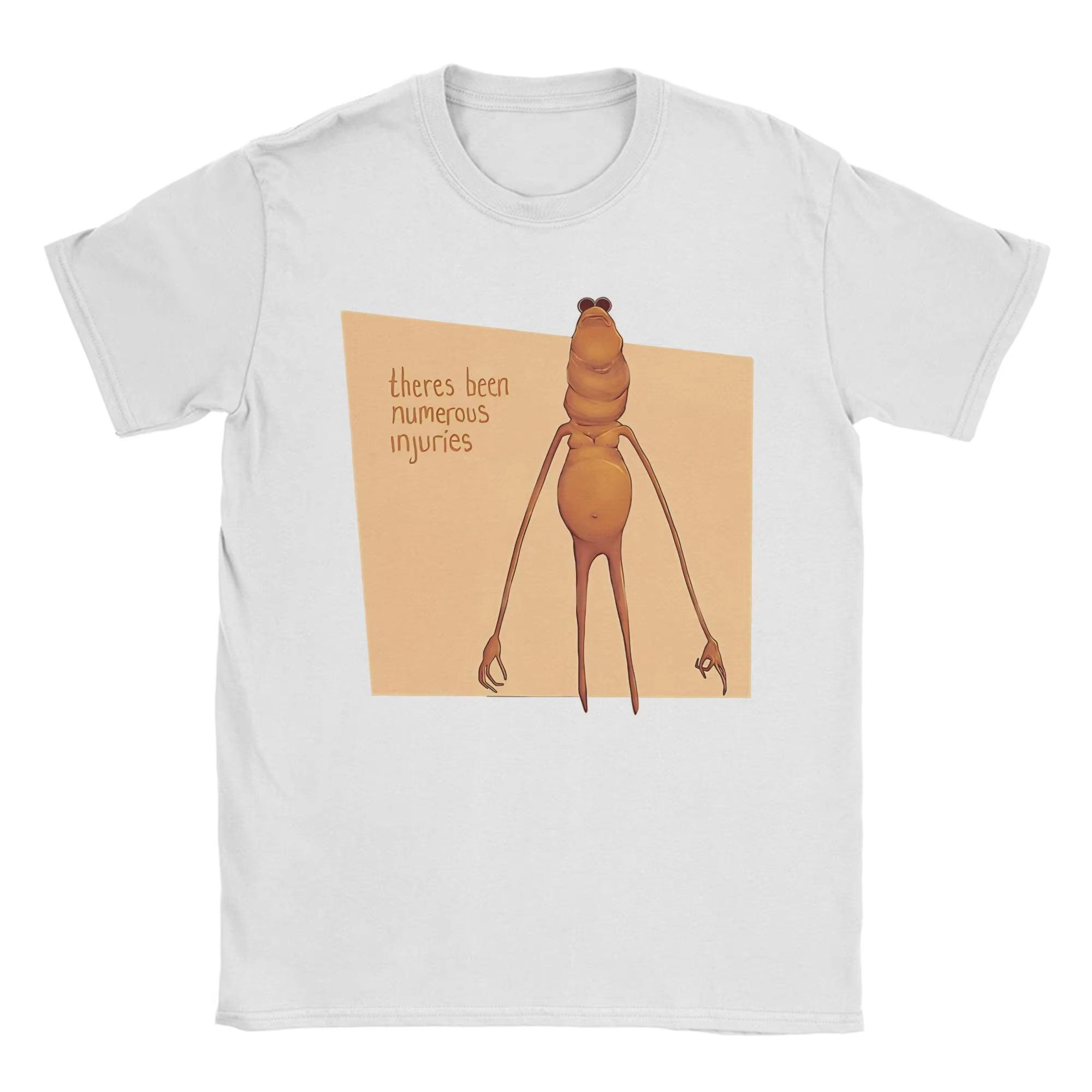 New Marcus The Worm Fun Emoji TShirt 100 Cotton Retro Crew Neck Top  Unisex Streetwear Shirt  graphic t shirts oversized top S