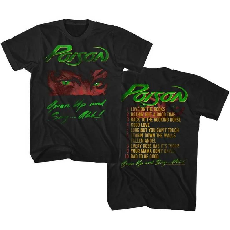 Poison Open Up Tracklist Black Adult TShirt Unisex T-Shirt XL
