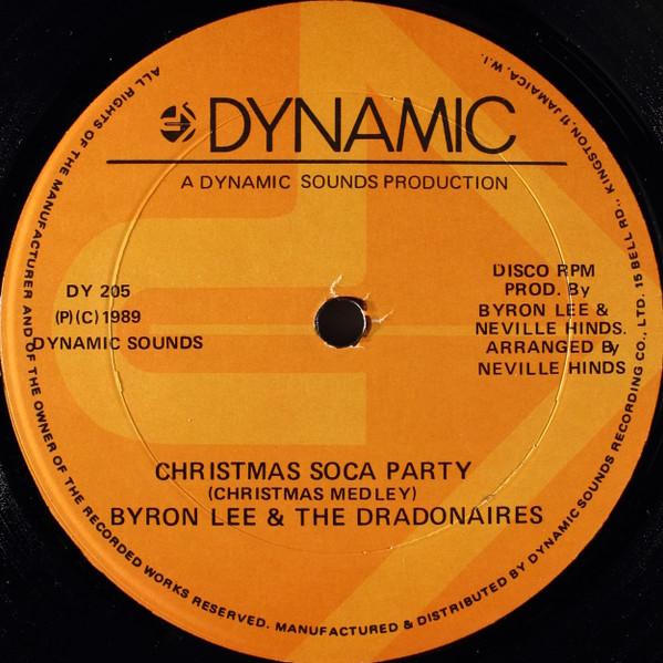 

12inch Record BYRON LEE THE DRAGONAIRES Christmas Soca Party DY205 Dynamic Sounds 1989 Jamaica Reggae Ska Dub Used