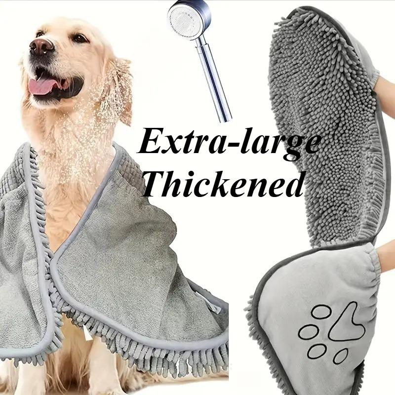 Pet Bathing Gloves Quick Dry Pet Towel Soft Dog Bath Robe Super Absorbent Cat Bath Towel Convenient Pet Cleaning Machine Wash