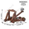 Medieval Catapult Military Weapon Model Building Blocks Removable Shield Crossbow Bow Carriage MOC Assembly Bricks Toys For Kids