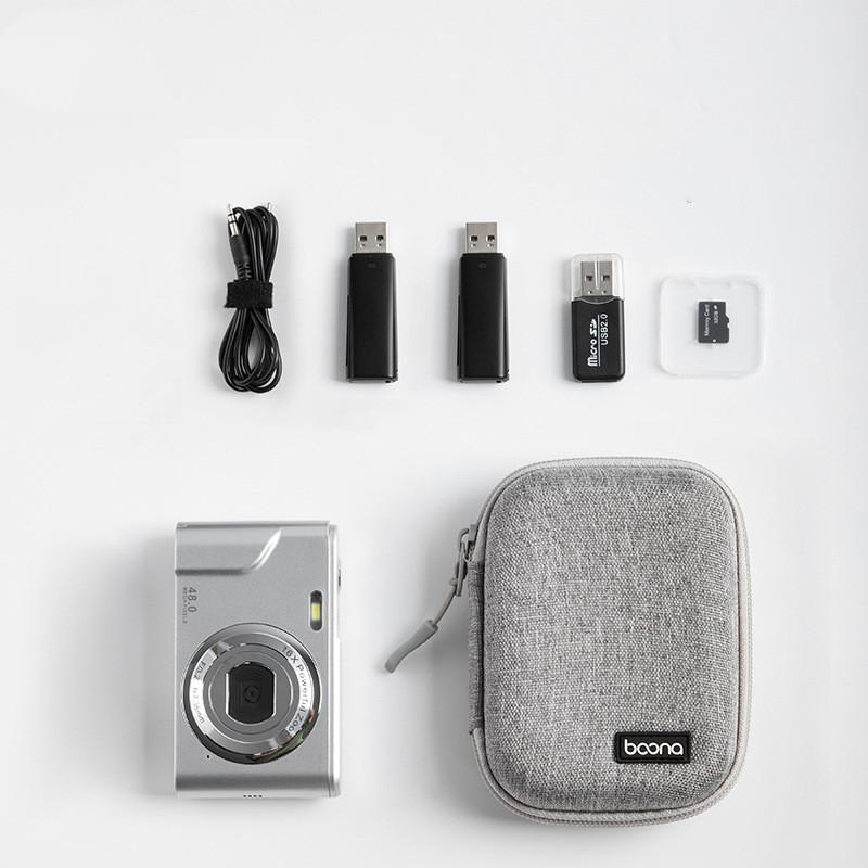 Portable Mini Hard Shell Digital Gadgets Storage Bag Artificial Leather Earphone Charger Case Plug Data Cable U Disk Organizer
