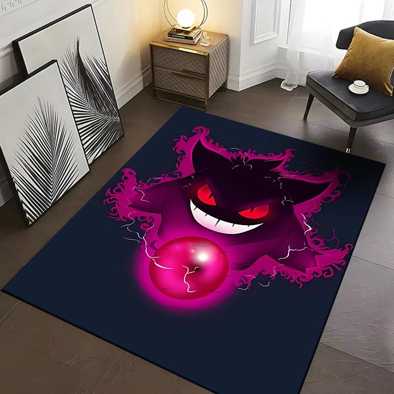 Pokemon Gengar Carpet New Release! Anti-slip Sound Insulation, Rug for Living Room Bedroom, Bedside and Office Areas,Durable Mat