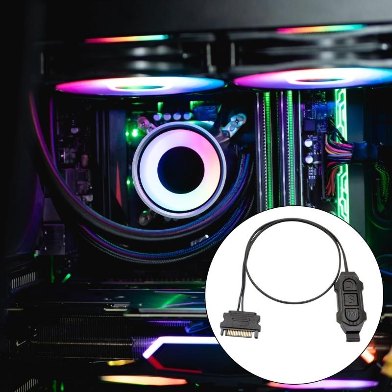 5V 3 Pin ARGB Controller Power Controller for Computer Fan Lighting Synchronization and Speed Adjustment Light Strips