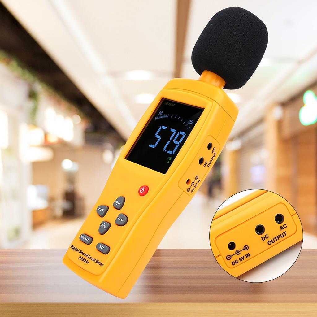 SMART SENSOR AS834+ High Accuracy Industrial Noise Meter Sound Level Meter Decibel Detector