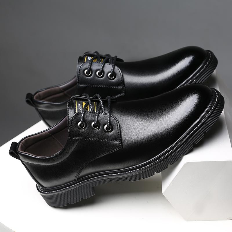 Men's Shoes Casual Leather Shoes Men Oxfords Fashion Brand Tooling Man Business Comfortable Design Lace up Black Dress Footwear