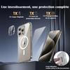 Coque de téléphone - WENZYLIQUOX - iPhone 15 Pro - MagSafe aimantée - Verre trempé antichoc - Transparent anti-jaunissement