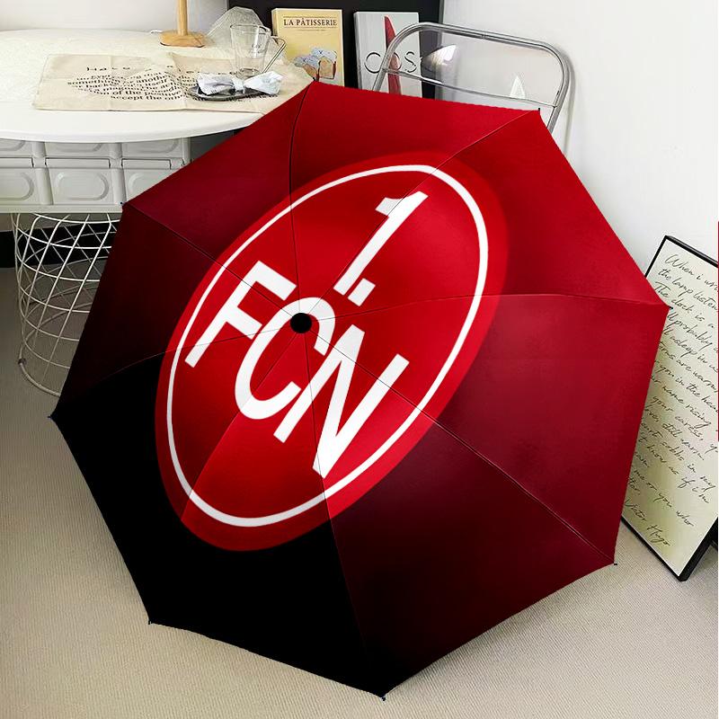 Nurnberg Football Club Automatic Folding Umbrella - 8-Rib Travel Umbrella with Auto Open/Close & Portable Gifts for holidays or birthdays