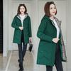 2025 Winter Cotton Jacket Women's Mid-length Fashion Down Padded Jacket Plus Size Slimming Hooded Padded Jacket