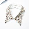 Punk Color Beaded Detachable Faux Collar for Women Neckline with Crystal Rhinestone Sewing  European Fashion Pointed Collar