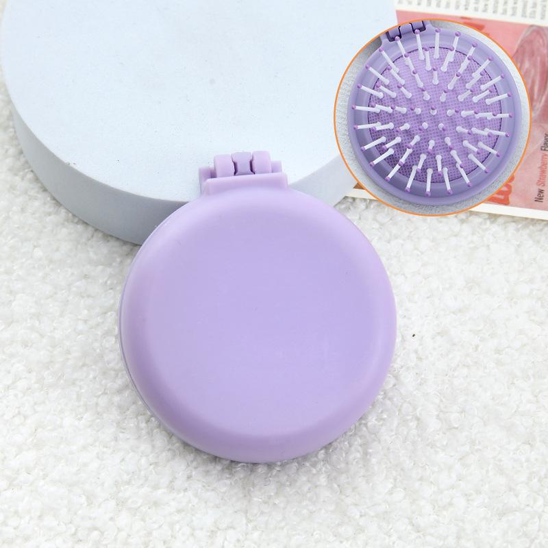 

1Pcs Mini Portable Folding Airbag Comb Women Massage Comb and Mirror Integrated Hair Comb Cute Candy Colored Air Cushion Comb