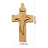 Natural Wood Religious Crosses With Intricate Relief Design For Prayer Beads And DIY Crafts