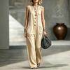 2026 summer new European and American creative pocket fashion casual wide-leg women's jumpsuit